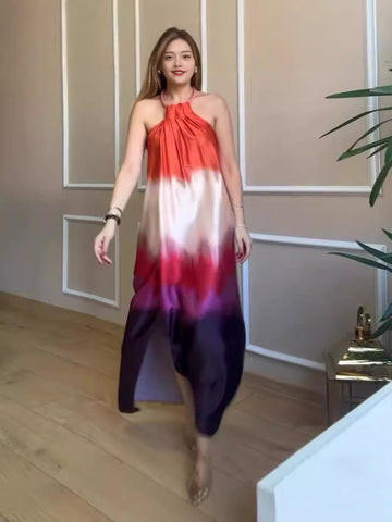 Fashion Sleeveless Sleeveless Open-Fork Dress In Summer